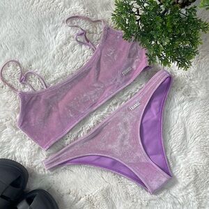 Triangl Women's Purple Triangle Bikini Set XS Top & Bottom